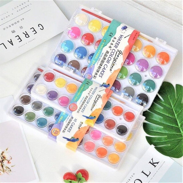 MIYA 24/38 Colors Solid Water Color Paint Set Watercolor Powder Cake Water  Pigment Painting Hand Gouache Art Supplies For Student Beginner