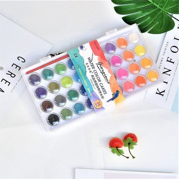MIYA 24/38 Colors Solid Water Color Paint Set Watercolor Powder Cake Water  Pigment Painting Hand Gouache Art Supplies For Student Beginner
