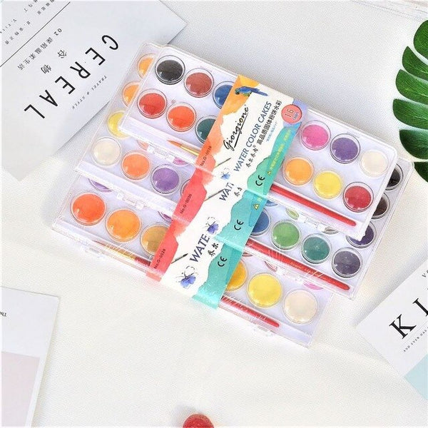 MIYA 24/38 Colors Solid Water Color Paint Set Watercolor Powder Cake Water  Pigment Painting Hand Gouache Art Supplies For Student Beginner