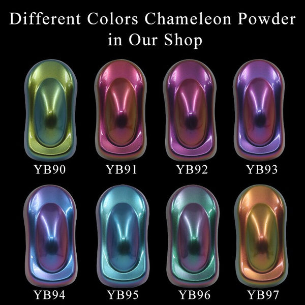 8 Packs Chameleon Pigment Powder Coating Acrylic Paint Dye for Cars Automotive Craft Nail