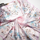 New Design Print Women Square Scarf New Blue Poncho Foulard Femme Bandana Big Neck Silk Scarves 90*90CM Painting Square Scarves