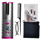 Automatic Hair Curler Auto Ceramic LCD Curling Iron Hair Waver Tongs Beach Waves Iron Curling Wand Air Curler USB Cordless