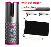 Automatic Hair Curler Auto Ceramic LCD Curling Iron Hair Waver Tongs Beach Waves Iron Curling Wand Air Curler USB Cordless