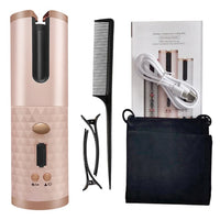 Automatic Hair Curler Auto Ceramic LCD Curling Iron Hair Waver Tongs Beach Waves Iron Curling Wand Air Curler USB Cordless