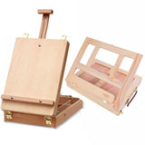 Multifunctional Adjustable  Easel with Integrated Wooden Box Art Drawing Painting Table  Oil Paint Suitcase Desktop  Art Supplie