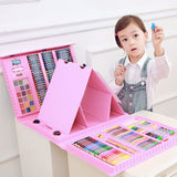 176PCS Kids Gift Creative Painting Graffiti Paint Brush Set Fashion Children Daily Entertainment Toy Art Sets With Easel